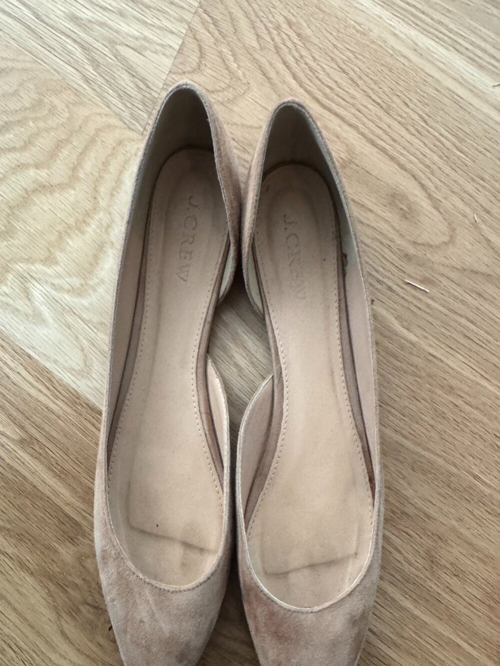 J Crew Beige Suede Flat